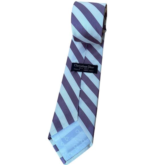 Christian Dior Silk Striped Tie - Paris/New York - Picture 6 of 6